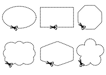 scissors cutting shape borders