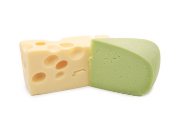 Composition various types of cheese.