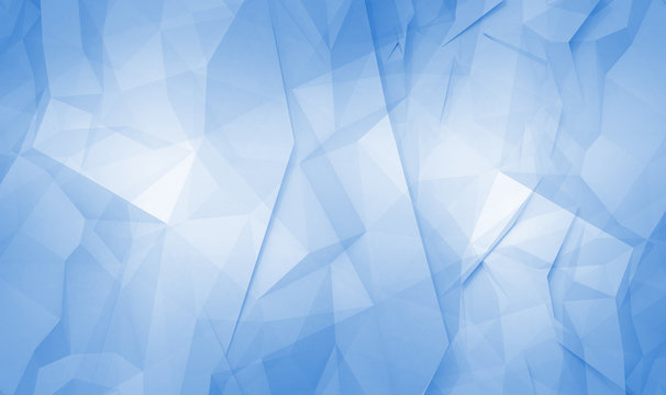 Abstract Blue Digital 3d Polygonal Surface Background Pattern