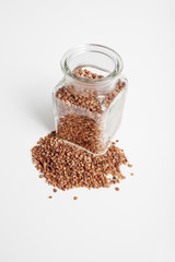 Jar of buckwheat