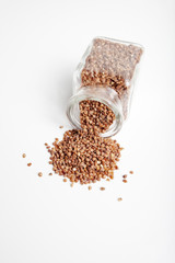 Jar of buckwheat