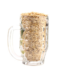 Beer mug with barley.