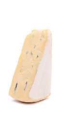 Slice of dor blue cheese.