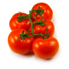 Isolated image of tomatoes on a white background