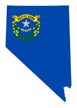 State of Nevada flag map