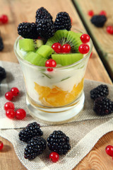 dessert with berries