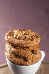 Homemade cookies with nuts