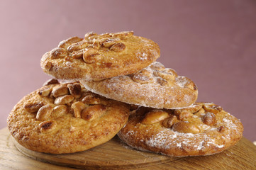 Homemade cookies with nuts