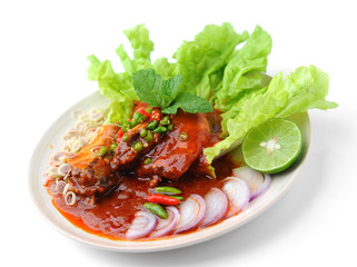 Spicy Sardines in tomato sauce canned fish ,Yum thai food style