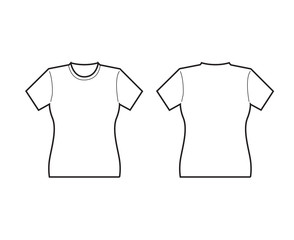 Front Female T-shirt template
