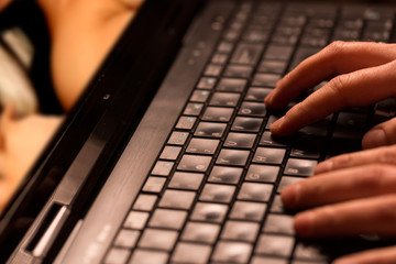 Internet porn concept