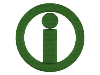 Grass Information Symbol isolated on white background