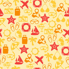 Travel and tourism seamless pattern.