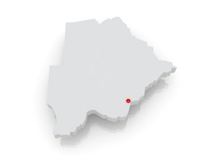 Fototapeta premium Map of Botswana