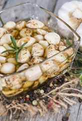 Preserved Garlic with fresh herbs