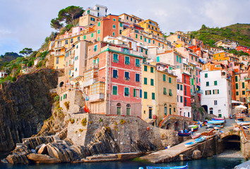 View of Riomaggiore, Italy