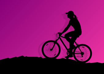 Fototapeta na wymiar Active cyclist bicycle rider background illustration vector