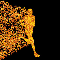 Runner active sports silhouette background illustration vector c