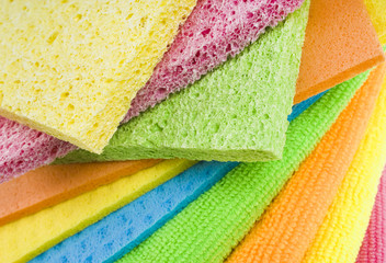 Group of kitchen sponges