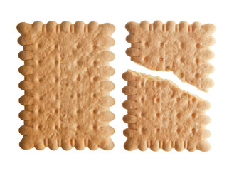 Biscuits isolated on white