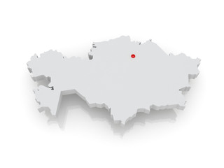 Map of Kazakhstan