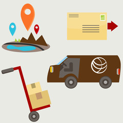 Flat Delivery Icons