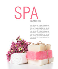 Products for spa in pink