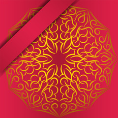 arabesque. round pattern. background. invitation card. design