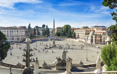 Fototapete Rund Piazza del Popolo in Rome, Italy © Ekaterina Belova