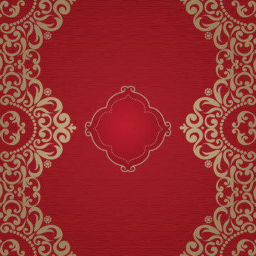 Vector seamless border in Victorian style.