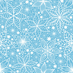 Abstract flower background seamless pattern