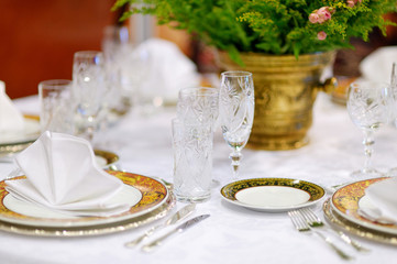 Table setting for an event party