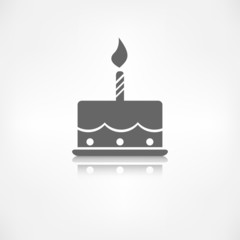 Birthday cake web icon