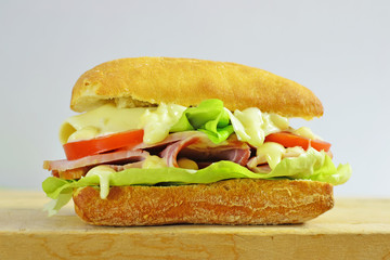 Ham and cheese sandwich