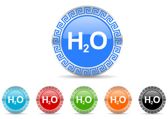 water icon vector set