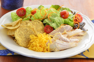 Chicken with salad