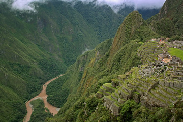 View of the Lost Incan City of Machu Picchu near Cusco, Peru © Gelia