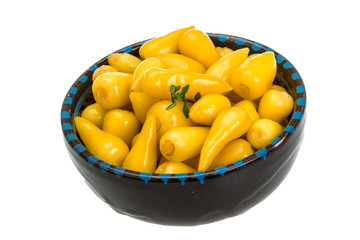 Yellow marinated pepper