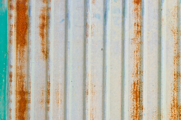 Old rusty zinc plate closeup