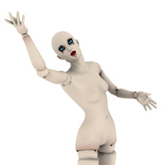 ホラーメイクアップの女性