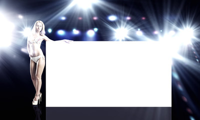 Girl with banner