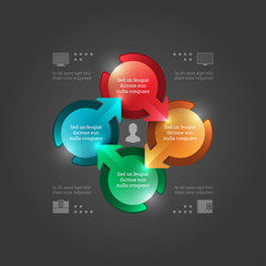 Modern Infographics 3D Circle Diagram