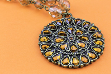Necklace on Orange