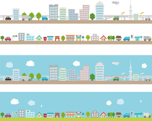 都市と住宅街のライン
