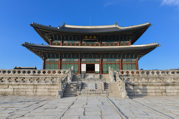 Naklejka premium Pałac Gyeongbokgung w Seulu, w Korei