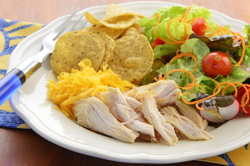 Chicken with salad
