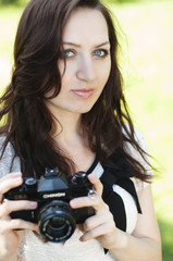 beautiful woman photographer