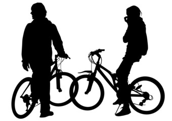 Cyclists two women