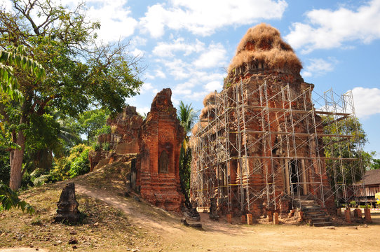 Lolei temple  in Siem Reap,Cambodia.