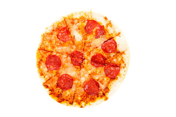 sausage pizza ,  isolated